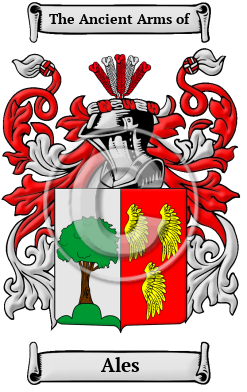 Ales Family Crest Download (JPG) Heritage Series - 600 DPI