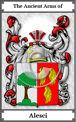 Alesci Family Crest Download (JPG)  Book Plated - 150 DPI