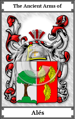 Alés Family Crest Download (JPG) Book Plated - 600 DPI