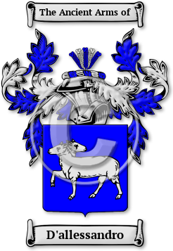 D'allessandro Family Crest Download (JPG) Legacy Series - 600 DPI