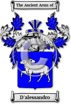 D'alessandro Family Crest Download (jpg) Legacy Series - 150 DPI