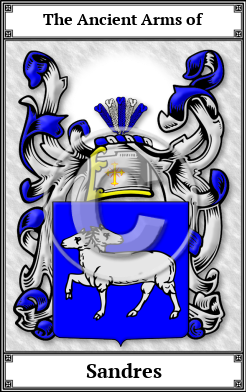 Sandres Family Crest Download (JPG)  Book Plated - 150 DPI