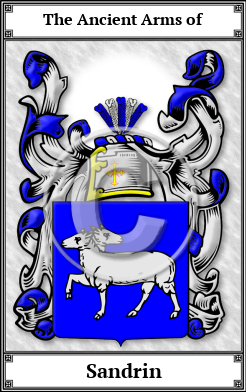 Sandrin Family Crest Download (JPG)  Book Plated - 150 DPI