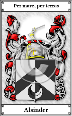 Alsinder Family Crest Download (JPG)  Book Plated - 150 DPI