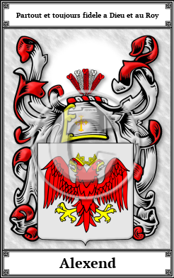 Alexend Family Crest Download (JPG)  Book Plated - 150 DPI