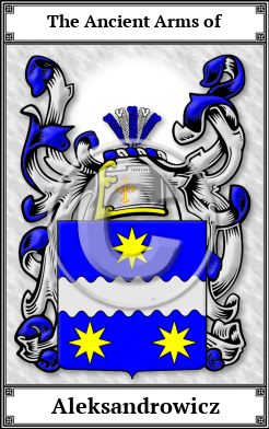 Aleksandrowicz Family Crest Download (JPG)  Book Plated - 150 DPI