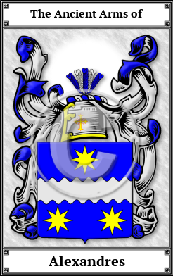Alexandres Family Crest Download (JPG)  Book Plated - 150 DPI
