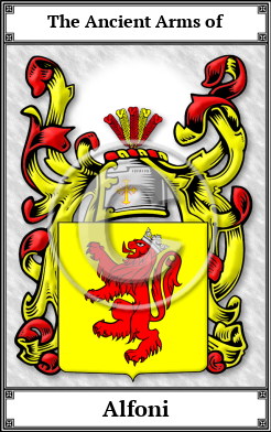 Alfoni Family Crest Download (JPG)  Book Plated - 150 DPI