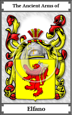 Elfano Family Crest Download (JPG)  Book Plated - 150 DPI