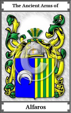 Alfaros Family Crest Download (JPG)  Book Plated - 150 DPI