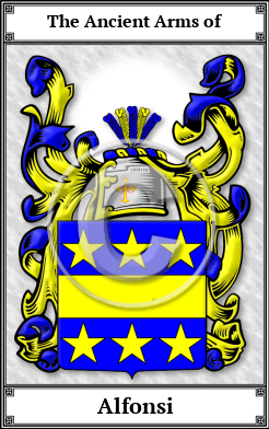 Alfonsi Family Crest Download (JPG)  Book Plated - 150 DPI