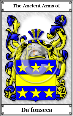 Da'fonseca Family Crest Download (JPG) Book Plated - 600 DPI