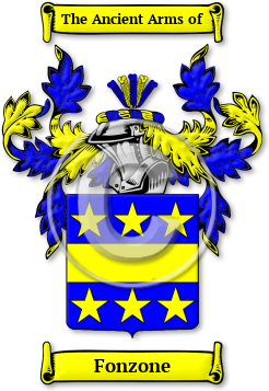 Fonzone Family Crest Download (jpg) Legacy Series - 150 DPI