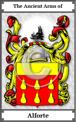 Alforte Family Crest Download (JPG)  Book Plated - 150 DPI