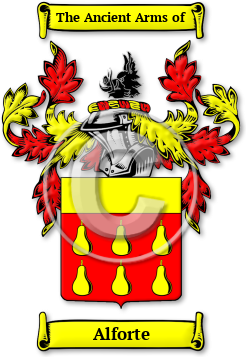 Alforte Family Crest Download (jpg) Legacy Series - 150 DPI