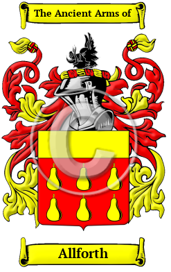Allforth Family Crest/Coat of Arms