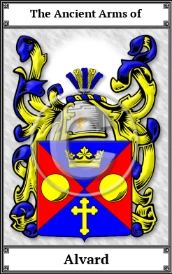 Alvard Family Crest Download (JPG)  Book Plated - 150 DPI