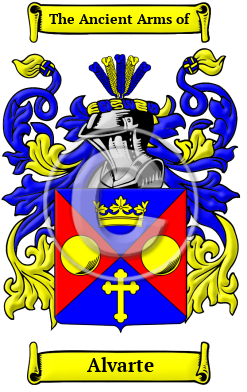 Alvarte Family Crest/Coat of Arms