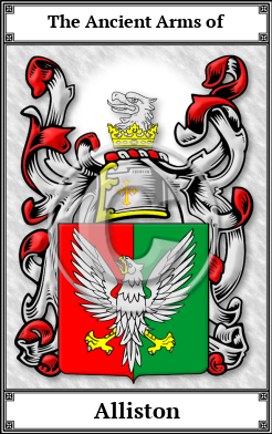 Alliston Family Crest Download (JPG)  Book Plated - 150 DPI