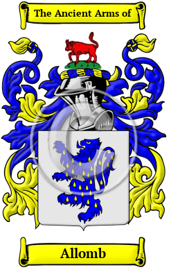 Allomb Family Crest/Coat of Arms