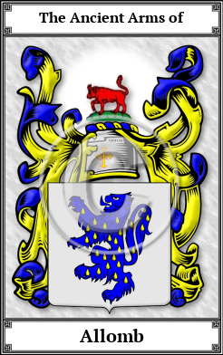 Allomb Family Crest Download (JPG)  Book Plated - 150 DPI