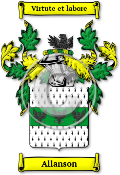 Allanson Family Crest Download (jpg) Legacy Series - 150 DPI
