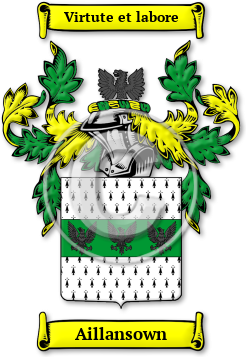Aillansown Family Crest Download (jpg) Legacy Series - 150 DPI