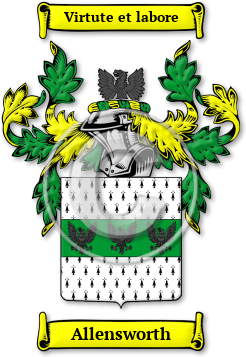 Allensworth Family Crest Download (jpg) Legacy Series - 150 DPI