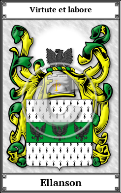 Ellanson Family Crest Download (JPG)  Book Plated - 150 DPI