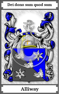 Alliway Family Crest Download (JPG)  Book Plated - 150 DPI