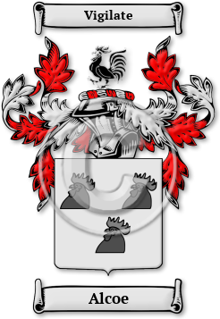Alcoe Family Crest Download (jpg) Legacy Series - 150 DPI