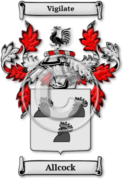 Allcock Family Crest Download (jpg) Legacy Series - 150 DPI