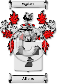 Allcox Family Crest Download (JPG) Legacy Series - 600 DPI