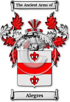 Alegres Family Crest Download (jpg) Legacy Series - 150 DPI
