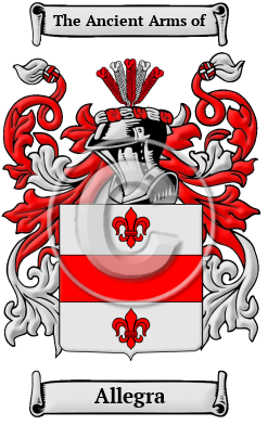 Allegra Family Crest/Coat of Arms