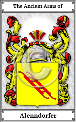 Alenndorfer Family Crest Download (JPG)  Book Plated - 150 DPI