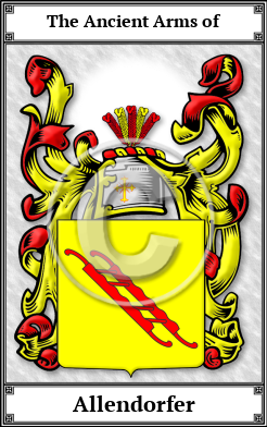Allendorfer Family Crest Download (JPG) Book Plated - 600 DPI