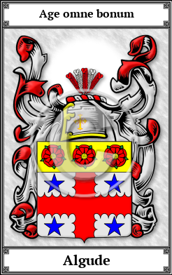 Algude Family Crest Download (JPG)  Book Plated - 150 DPI