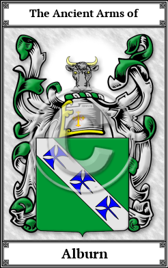 Alburn Family Crest Download (JPG)  Book Plated - 150 DPI