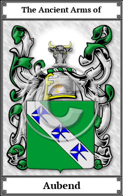 Aubend Family Crest Download (JPG) Book Plated - 600 DPI