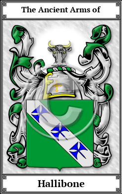 Hallibone Family Crest Download (JPG) Book Plated - 600 DPI