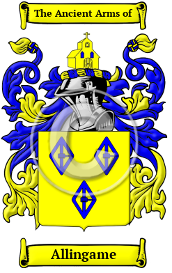 Allingame Family Crest/Coat of Arms
