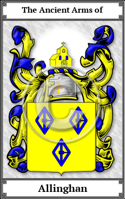 Allinghan Family Crest Download (JPG)  Book Plated - 150 DPI