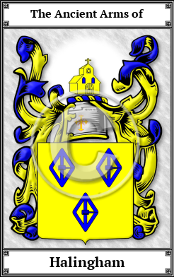 Halingham Family Crest Download (JPG)  Book Plated - 150 DPI