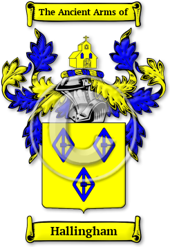 Hallingham Family Crest Download (jpg) Legacy Series - 150 DPI