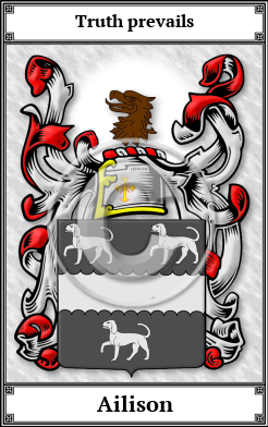 Ailison Family Crest Download (JPG) Book Plated - 600 DPI