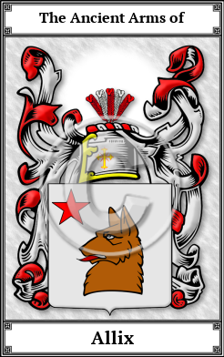 Allix Family Crest Download (JPG) Book Plated - 600 DPI