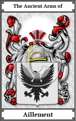 Aillement Family Crest Download (JPG)  Book Plated - 150 DPI