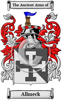 Allmeck Family Crest/Coat of Arms