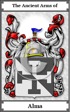 Alma Family Crest Download (JPG)  Book Plated - 150 DPI